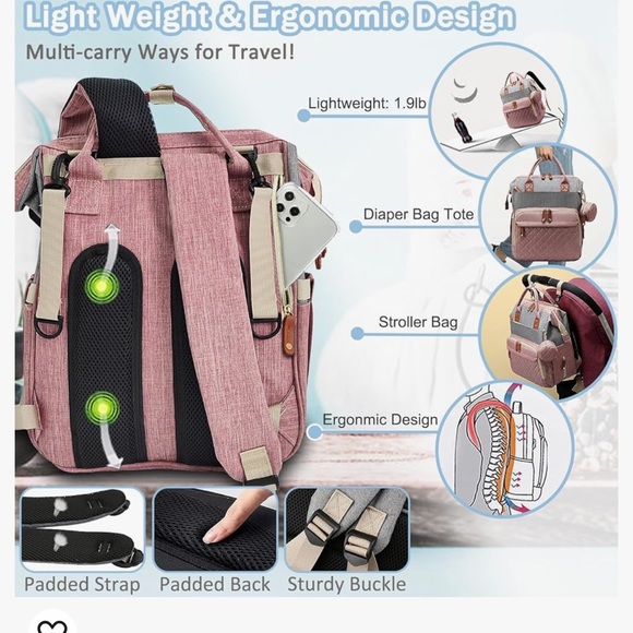 Backpack Diaper Bag - Picture 5 of 6